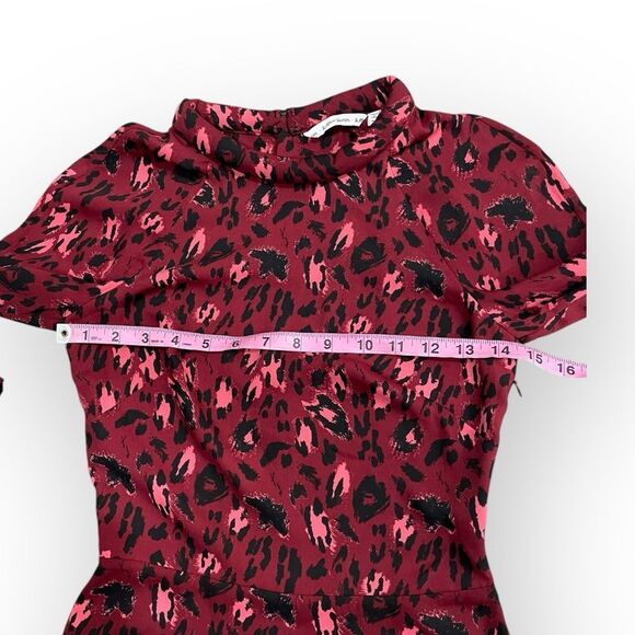 & Other Stories Maroon Leopard Dress - Picture 10 of 10